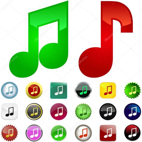 Music buttons — Stock Vector © studiom1 #1435399