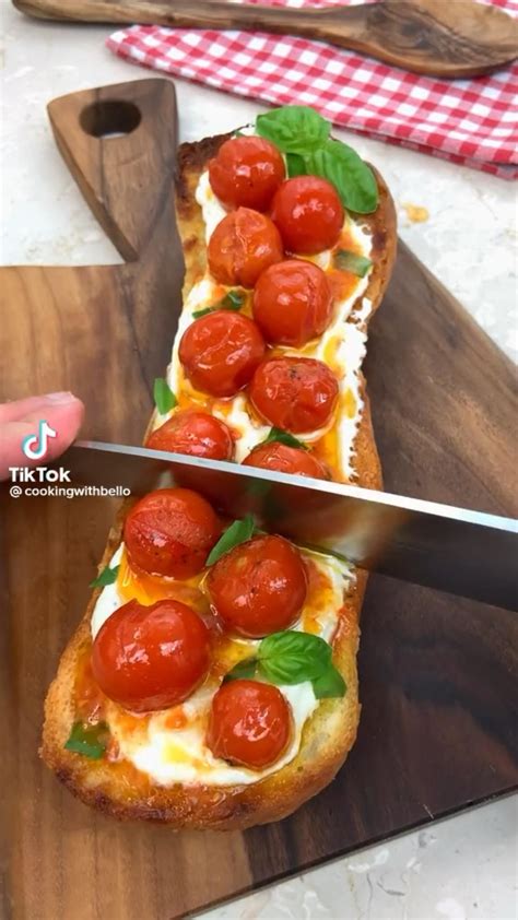 Bruschetta De Tomates Assados E Queijo Burrata Artofit