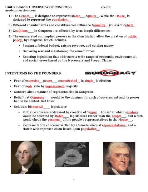 AP Gov. Chapter 2.1: Overview of Congress and Its Powers - Studocu