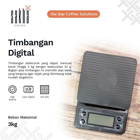 Jual Timbangan Kopi Digital Coffee Scale Timer Manual Brew Home Brewing