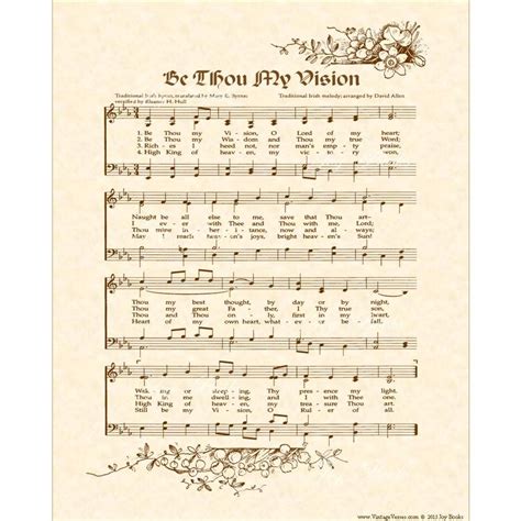 Be Thou My Vision Vintage Verses Custom Christian Heritage Sheet Music