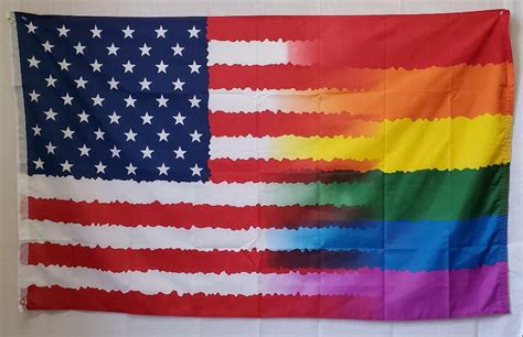 3x5FT USA Rainbow Friendship Pride Flag Banner LGBTQ Gay Lesbian Love Equal 100D Walmart