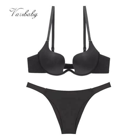 Varsbaby Sexy Women Lingerie U Backless Bra Deep U Low Cut Push Up Underwear Intimates Female