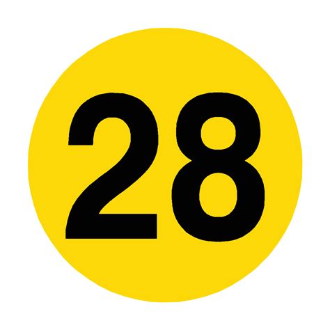 Number 28 Floor Marker Safety Uk