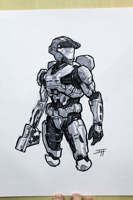 Isaac Hannaford Space Ship Guru Halo Armor Halo Drawings Halo Spartan