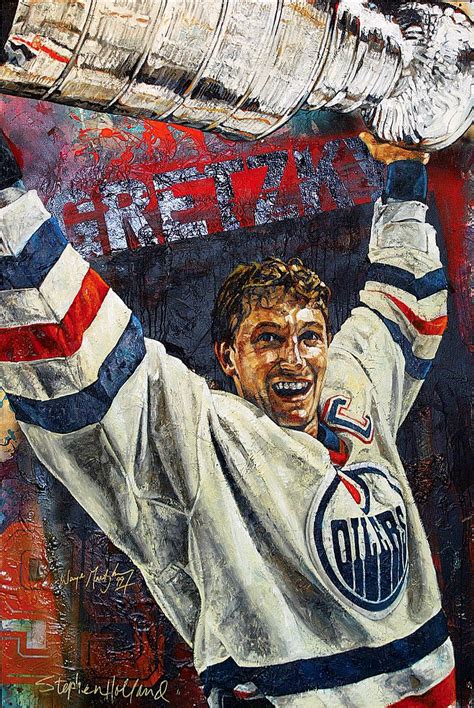 Stephen Holland "Wayne Gretzky-Edmonton Oilers" Original Artwork ...