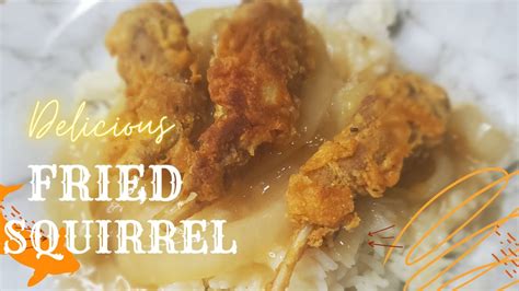 Best Squirrel Recipe Fried Squirrel With White Rice And Onion Gravy