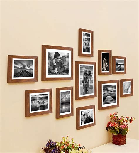 Buy Brown Solid Wood Audrey Set Of 11 Collage Photo Frames At 34 Off