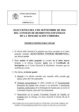 DECLARACIÓN explicativa de la elección del municipio