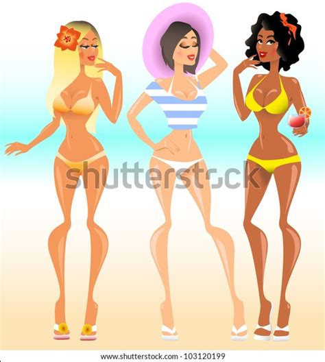 Sexy Girls Bikini Vector Set Shutterstock