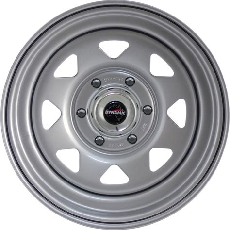 Dynamic 16x7 Triangle Sunraysia Style 4x4 Steel Wheel 6x114 3 35 Silver Nissan Navara