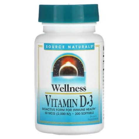 Source Naturals Wellness Vitamin D3 Supplements, 200 ct - Fred Meyer