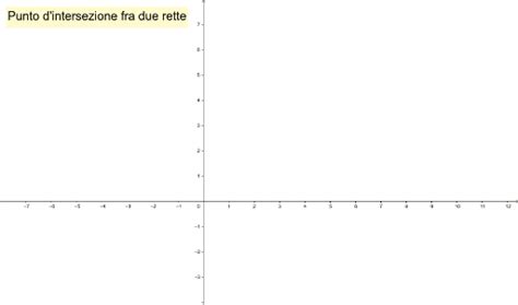 Punto D Intersezione Fra Due Rette Geogebra