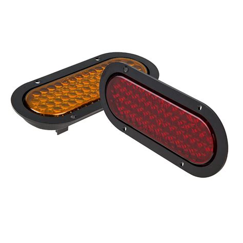 Oval 56 Led 6 Trailer Signal And Parking Stt Light Flange Mount Super Bright Leds