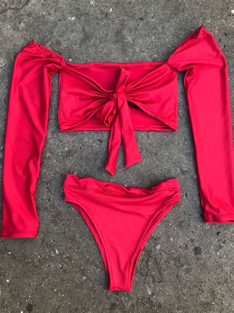 Bikini Set Bikini Beachwear Swimwear Festival Bikini High Cut Bottoms Rave Clothing Show