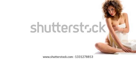 Naked Woman Sitting Pose Studio Isolated Stock Photo Shutterstock