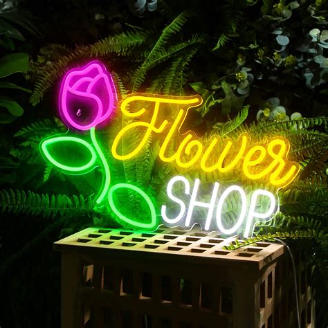 Panelee Large Flower Shop Neon Signs 236 X 142 Inches Florist Led