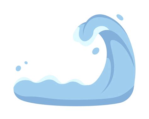 Tsunami giant wave semi flat colour vector object. Natural disaster ...