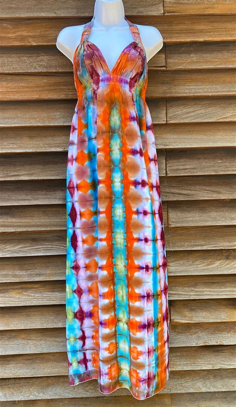 Tie Dye Dress Womens Medium Etsy