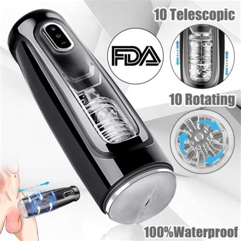 Male Masturbaters Telescopic Automatic Handsfree Rotating Cup Sex Toys For Men Ebay