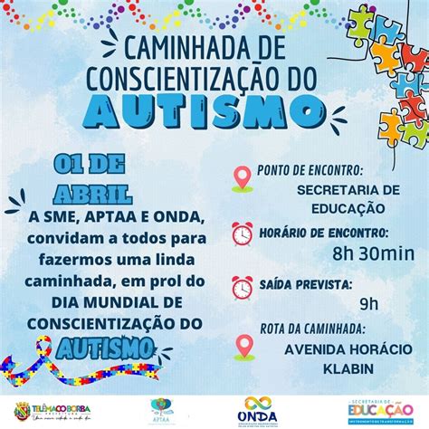 Conscientização Sobre O Autismo Terá Caminhada No Dia 1º De Abril