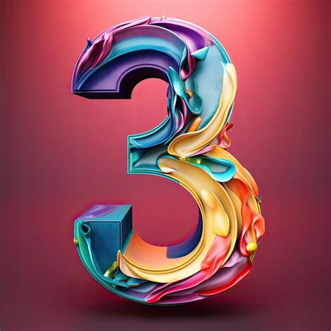 Premium AI Image | Number 3
