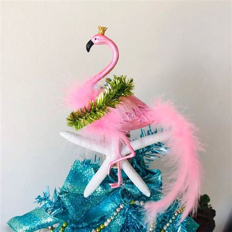 Light Pink Flamingo Tree Topper Flamingo Ornament Flamingo Etsy Flamingo Ornament Flamingo