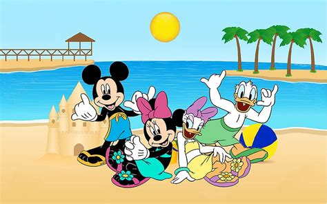 Minnie Mouse Beach Clipart