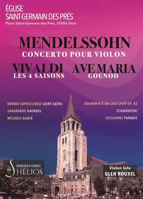 LES 4 SAISONS DE VIVALDI AVE MARIA CONCERTO DE MENDELSSOHN Concert