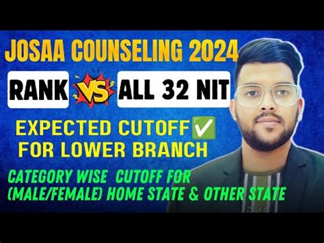 JOSAA Counseling 2024 All 32 NIT Safe Rank Category Wise Cutoff For