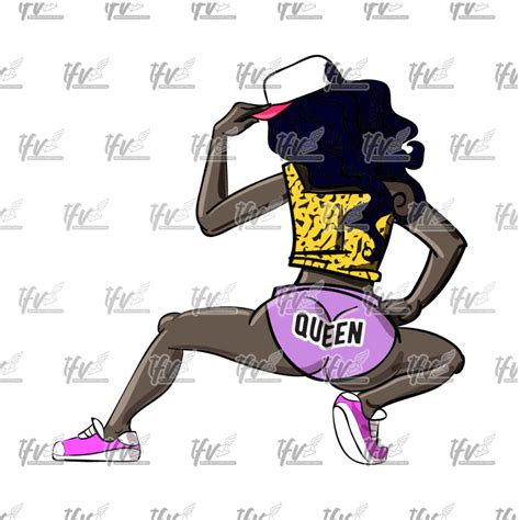 Twerk Dancing Woman Posing Svg Cartoon SVG Twerking Freaknik