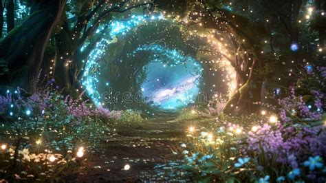 Magic Portal To Another Dimension Inside A Beautiful Fantasy Fairytale