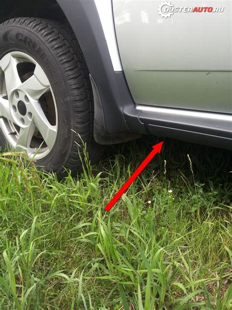 Замена колес на Рено Дастер: куда ставить домкрат