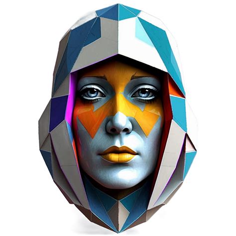 Download Abstract Geometric Portrait Png Qte