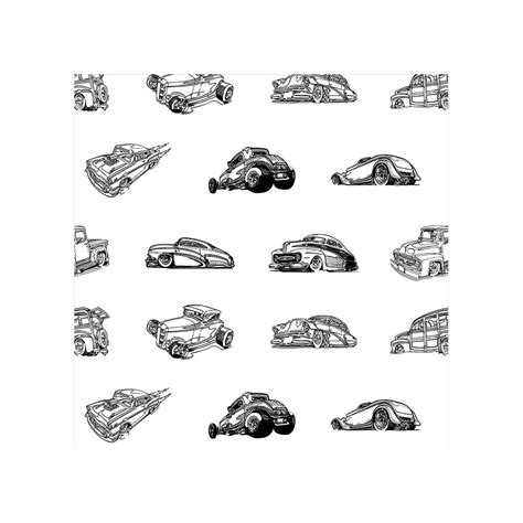 Papel De Parede Infantil Carros Hot Rods Em Promo O Off
