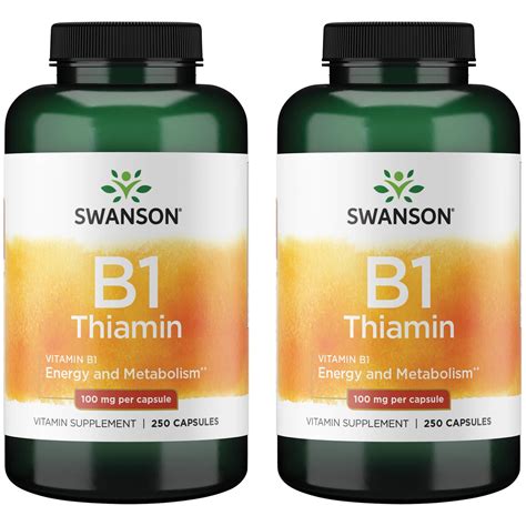 swanson vitamin  thiamin supplement promotes energy nerve cell