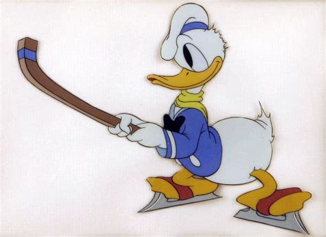 Animation cel of Donald Duck in The Hockey Champ, 1939 | Animation cel ...