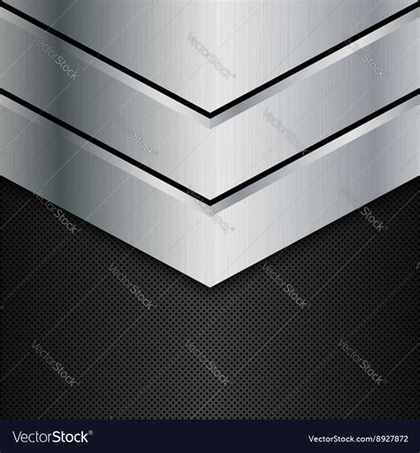 Silver And Black Metal Background Royalty Free Vector Image