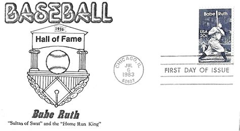 Fdc C Babe Ruth Ernie Langer D United States