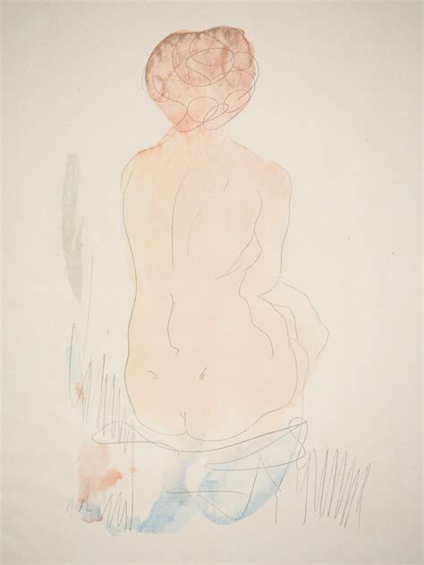 Auguste Rodin Seated Nude Lithograph Stencil For Sale At Pamono