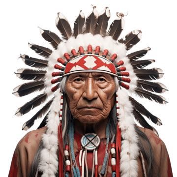 Native American Indian Chief Facing Front Native American Chief