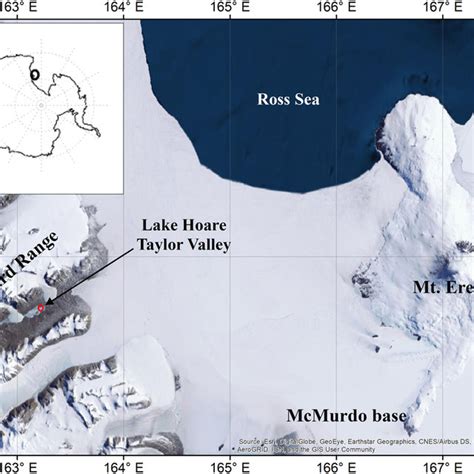 Map of McMurdo Dry Valleys, Antarctica. Lake Hoare station is located... | Download Scientific ...