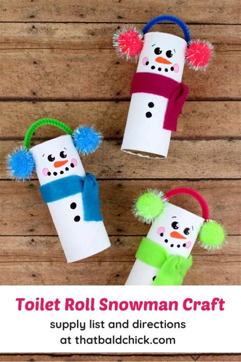 Toilet Roll Snowman Craft