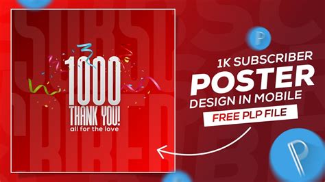 Subscriber Poster Design Pixellab Tutorial K Subscribers Poster