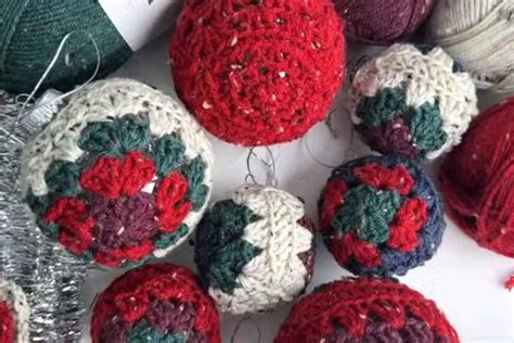 Granny Square Christmas Ball Crochet Pattern