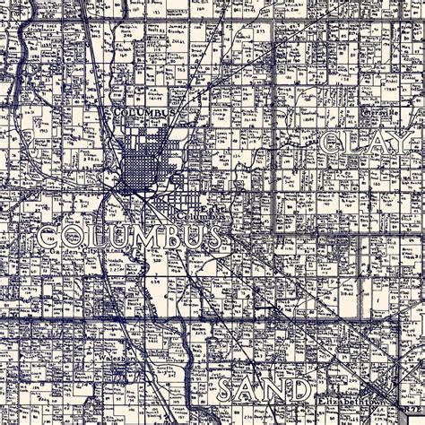 Vintage Map Of Bartholomew County Indiana 1925 By Teds Vintage Art