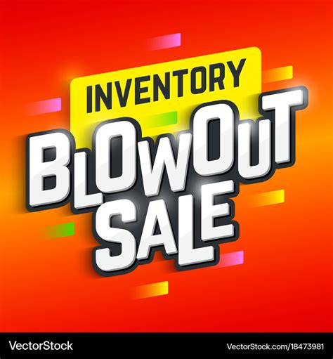 Inventory Blowout Sale Banner Special Offer Big Vector Image