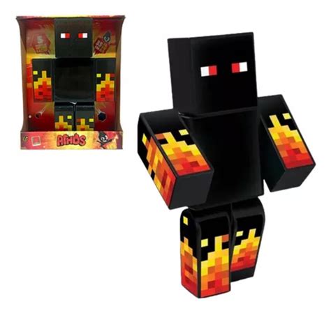 Boneco Athos Original 35cm Minecraft Gamer Skins Articulado Mercadolivre