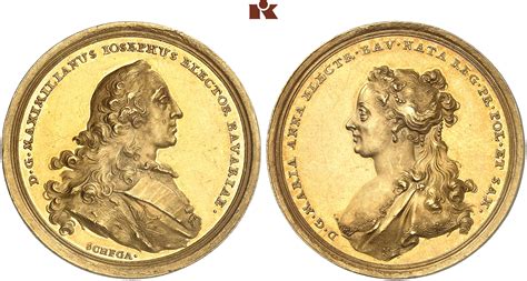 Maximilian III Joseph 1745 1777 Goldmedaille Zu 5 Dukaten O J