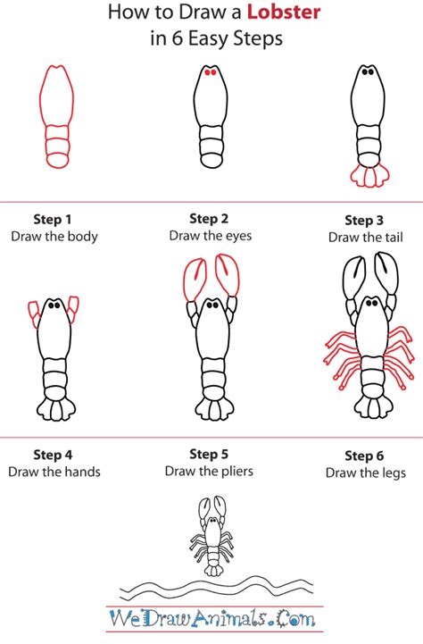 how to draw a lobster